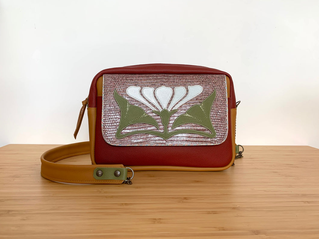 Besace Horta bordeau et camel