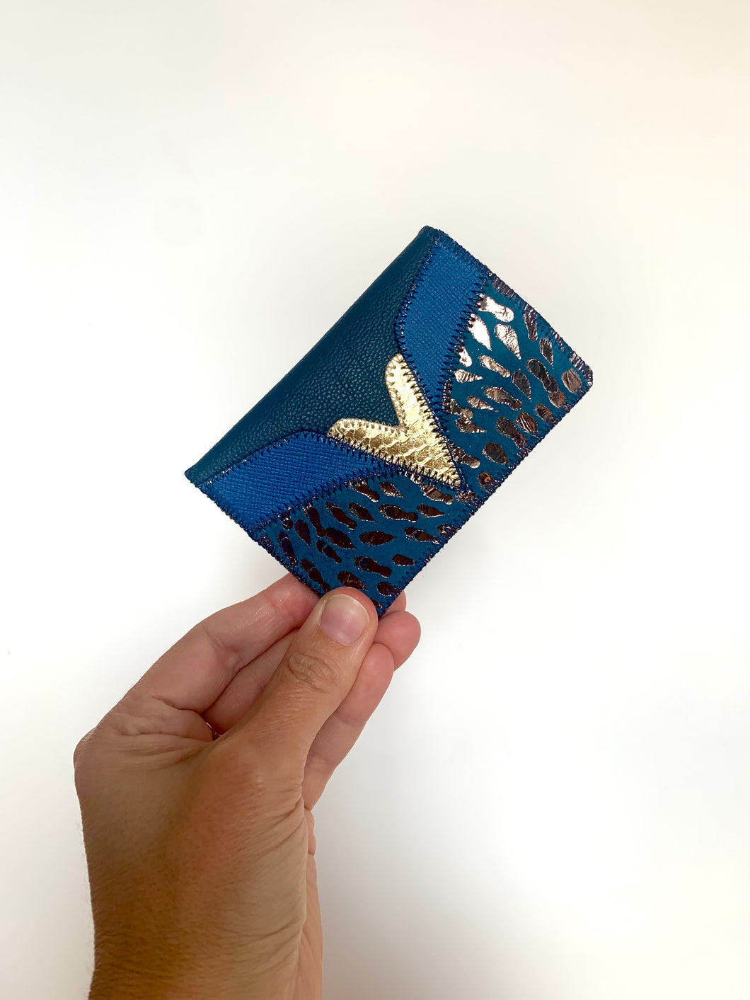 Porte-carte Jeanne bleu