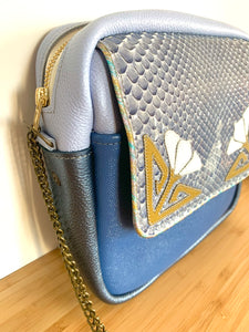 Petite besace Horta bleu - grise