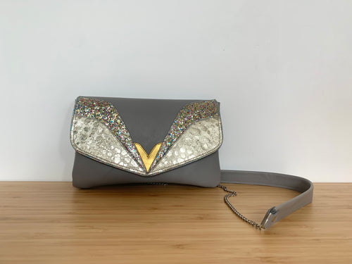 Pochette Jeanne grise