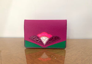 Porte-carte Pépé fushia