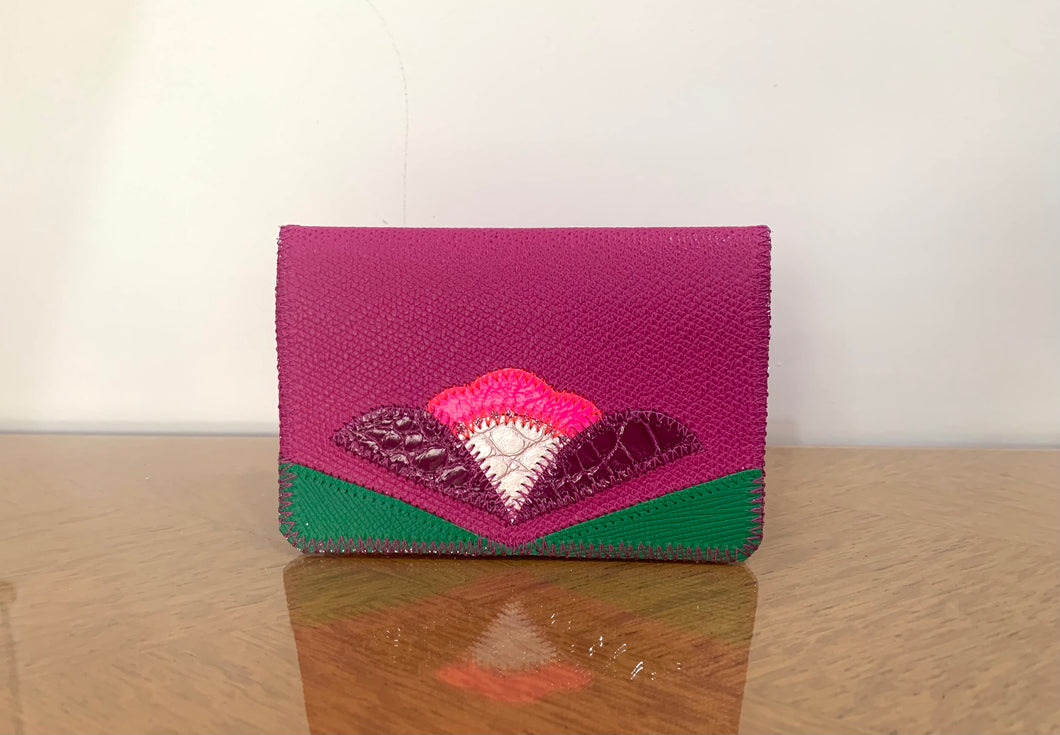 Porte-carte Pépé fushia