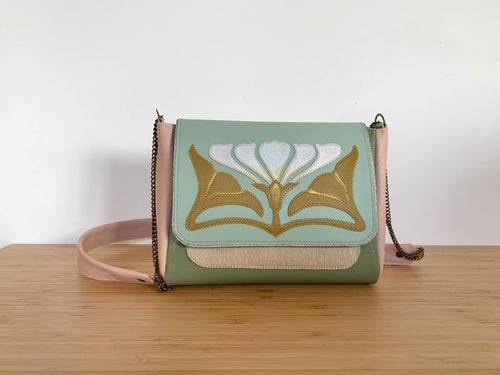 Sac besace Horta vert amande