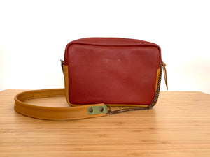 Besace Horta bordeau et camel
