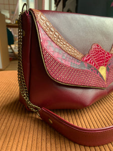 Besace Georgette bordeaux