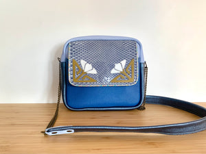 Petite besace Horta bleu - grise