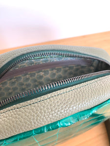 Besace Sam kaki croco