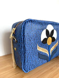 Besace Paulie bleu marbré