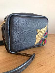Besace Faith bleu irisé