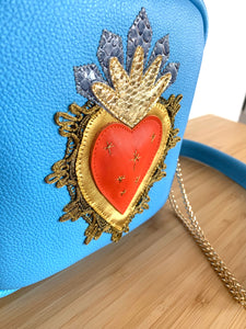 Mini Cube Coeur bleu