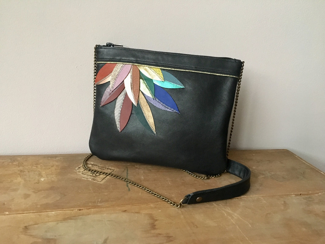 Pochette Leaves noire
