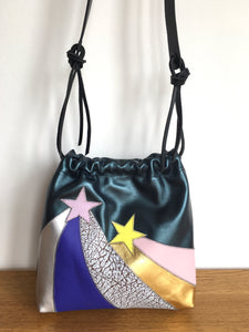 Sac Bourse Orion bleu métallique