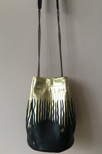 Sac Bourse Garnier noir et or