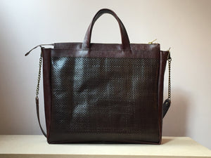 Cabas zippé Brown