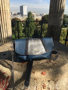 Sac Julie Python argent