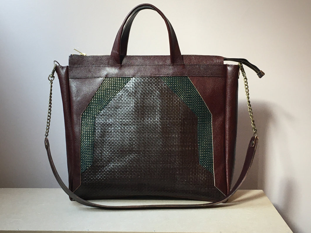 Cabas zippé Brown
