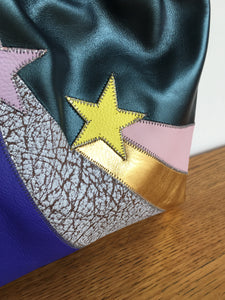 Sac Bourse Orion bleu métallique