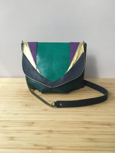 Besace Johnnie lézard vert