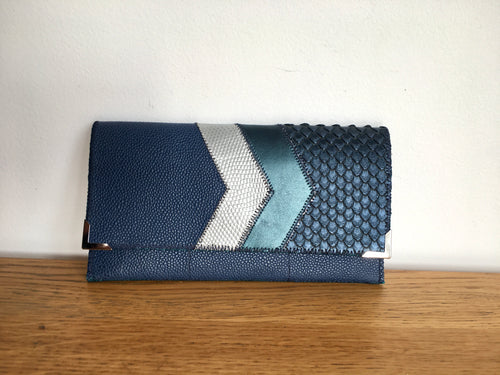 Grand portefeuille Otis bleu