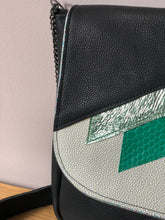 Charger l&#39;image dans la galerie, Besace Louise noir et vert