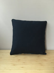 Coussin Patchwork bleu