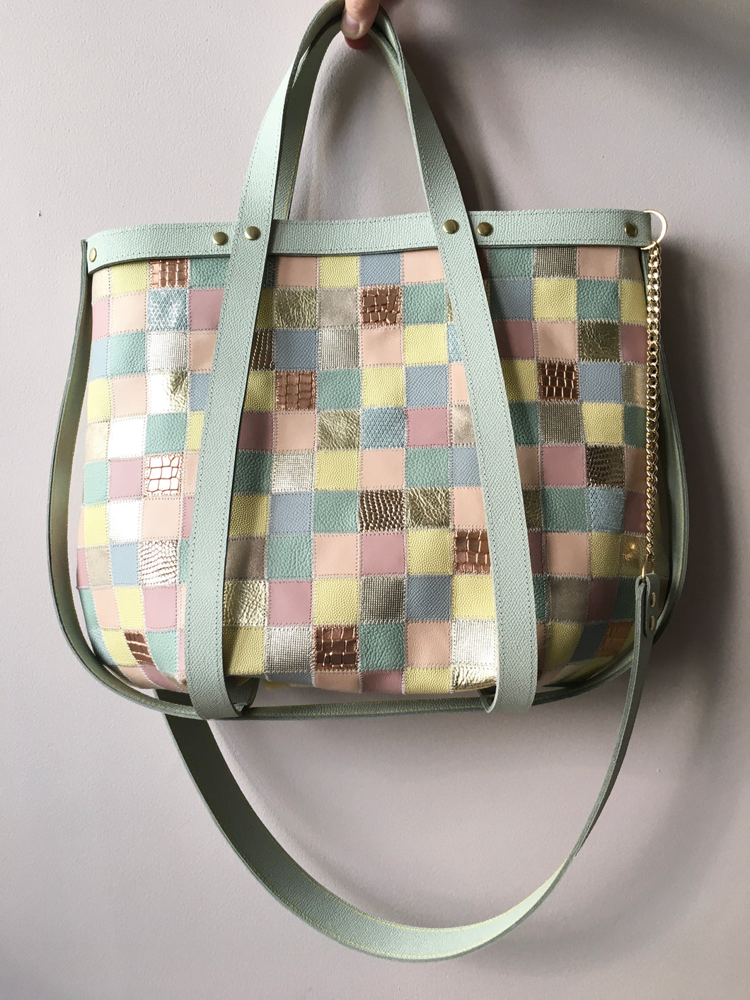 Cabas Patchwork pastel