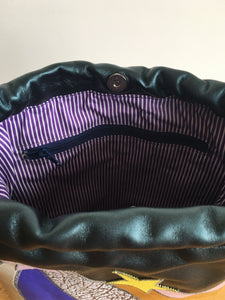 Sac Bourse Orion bleu métallique