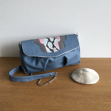 Charger l&#39;image dans la galerie, Mini sac Gloria bleu-gris