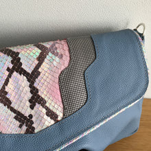 Charger l&#39;image dans la galerie, Mini sac Gloria bleu-gris